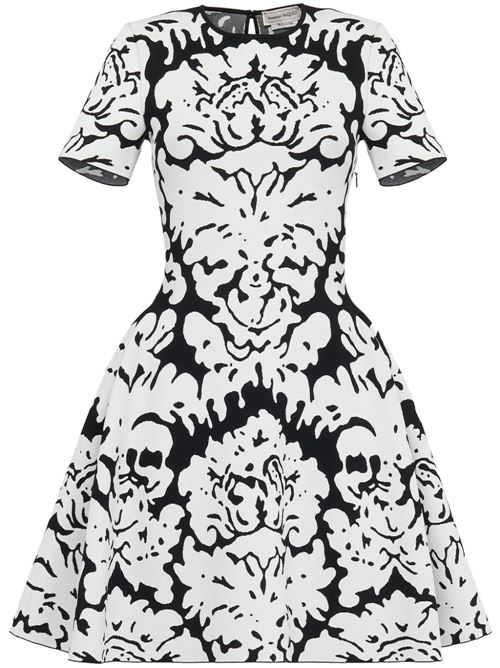 Short dress with jacquard effect Alexander McQueen | 791085Q1A9U1104